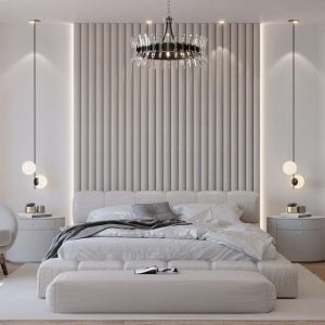 Bedroom with cozy bedding, decorative pillows, and stylish wall art from Bedroom Makeover collection.